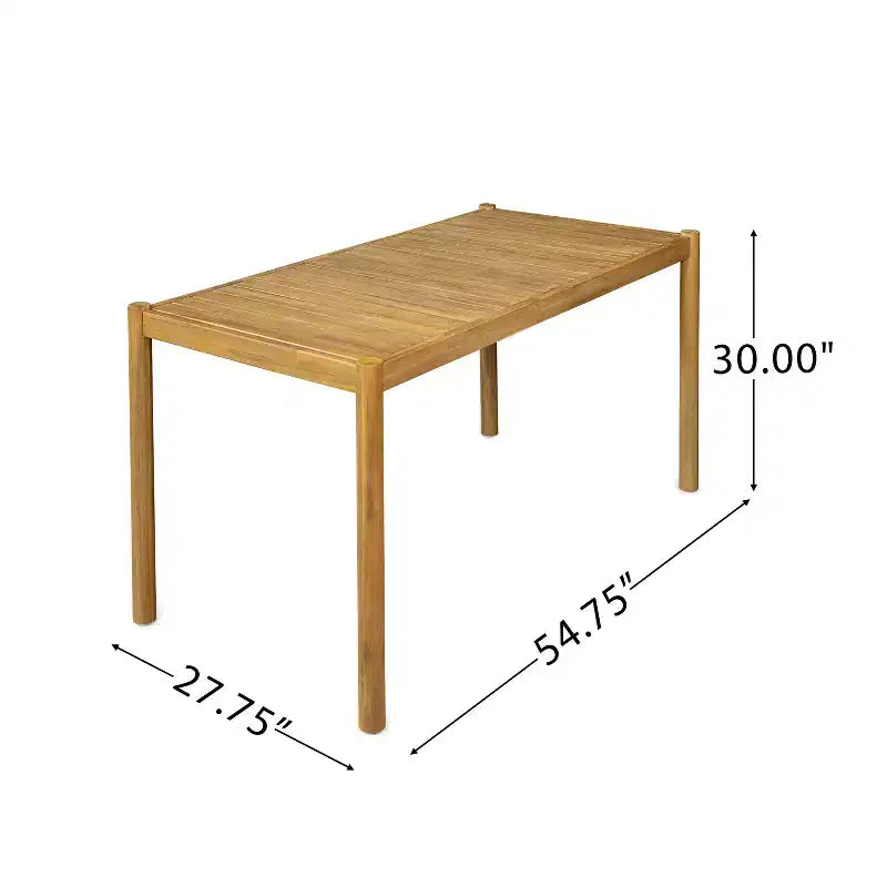 Christopher Knight Home Anson Ensemble de salle à manger d'extérieur 5 pièces en bois d'acacia rustique