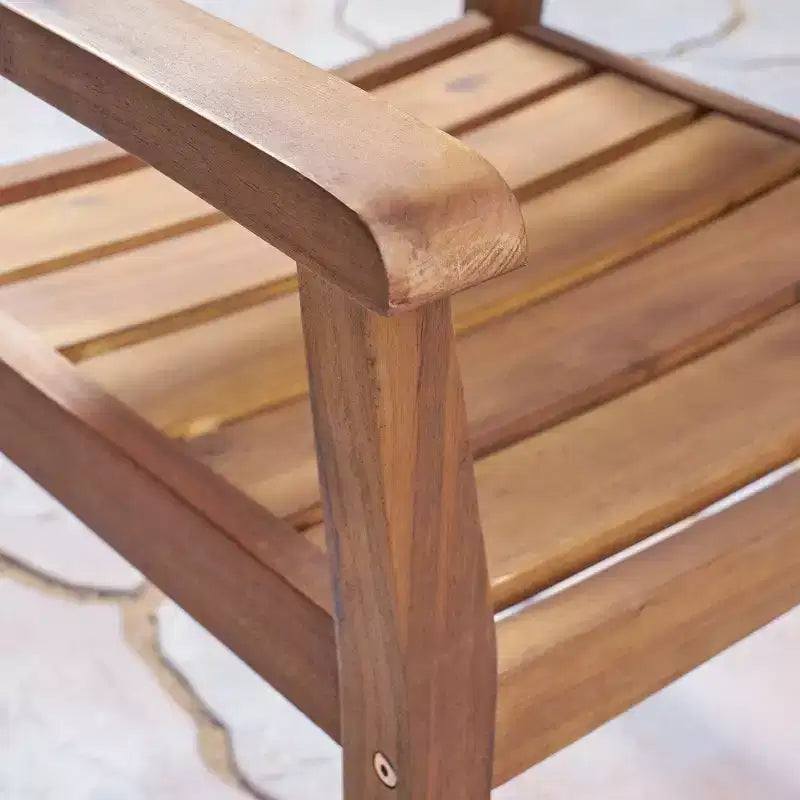 Ensemble de salle à manger d'extérieur 5 pièces en bois d'acacia Lenny Christopher Knight Home