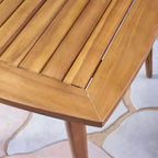 Ensemble de salle à manger d'extérieur 5 pièces en bois d'acacia Lenny Christopher Knight Home