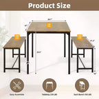EROMMY Dining Set for 4-6, Extra-Long Table with 2 Benches