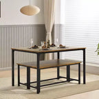 EROMMY Dining Set for 4-6, Extra-Long Table with 2 Benches
