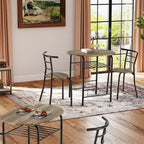 EROMMY Dining Table Set Featuring a Stylish Faux Marble or Wood Grain Table with Modern Chairs