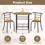 EROMMY Dining Table Set Featuring a Stylish Faux Marble or Wood Grain Table with Modern Chairs