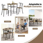 EROMMY Dining Table Set Featuring a Stylish Faux Marble or Wood Grain Table with Modern Chairs