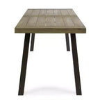 Christopher Knight Home Ensemble de salle à manger 7 pièces en bois d'acacia et métal rustique avec coussins Spanish Bay