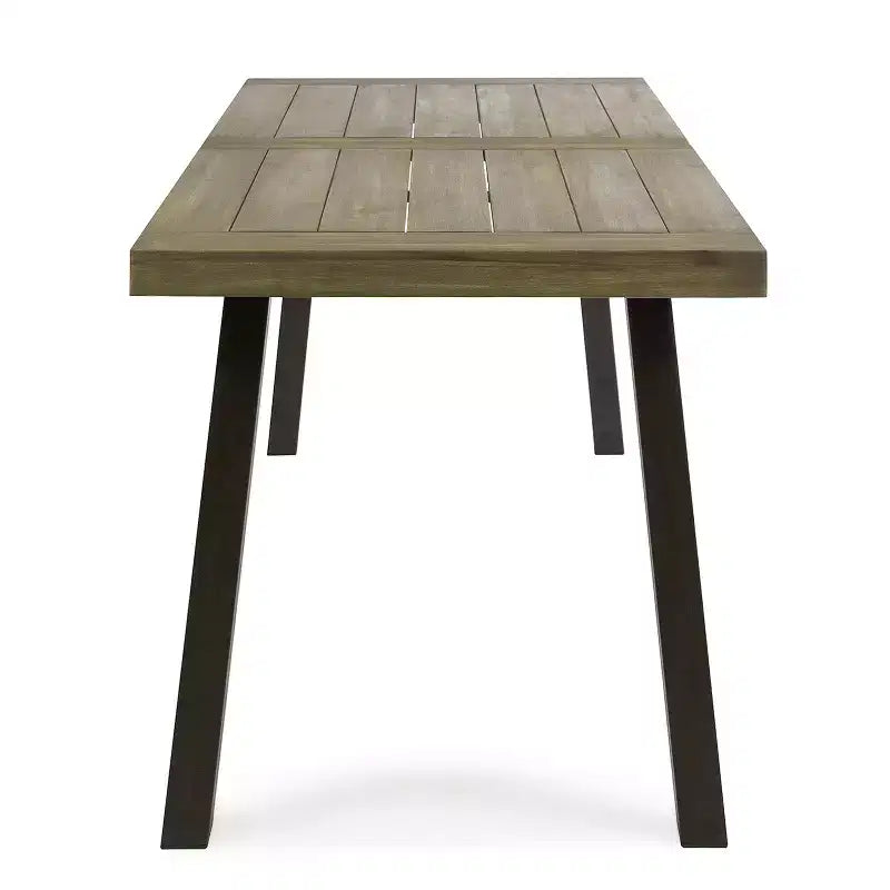 Christopher Knight Home Ensemble de salle à manger 7 pièces en bois d'acacia et métal rustique avec coussins Spanish Bay
