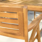 Christopher Knight Home Ensemble de salle à manger 7 pièces en bois d'acacia et métal rustique avec coussins Spanish Bay