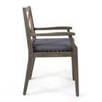 Ensemble de salle à manger d'extérieur 7 pièces en bois d'acacia Christopher Knight Home Safire avec coussins