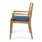 Ensemble de salle à manger d'extérieur 7 pièces en bois d'acacia Christopher Knight Home Safire avec coussins