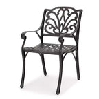 Ensemble de salle à manger extérieur 5 pièces en aluminium Christopher Knight Home Alfresco avec motif en treillis et trou pour parasol, bronze