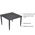 Christopher Knight Home Ensemble de salle à manger extérieur 5 pièces en aluminium 40" carré avec tissu Sunbrella