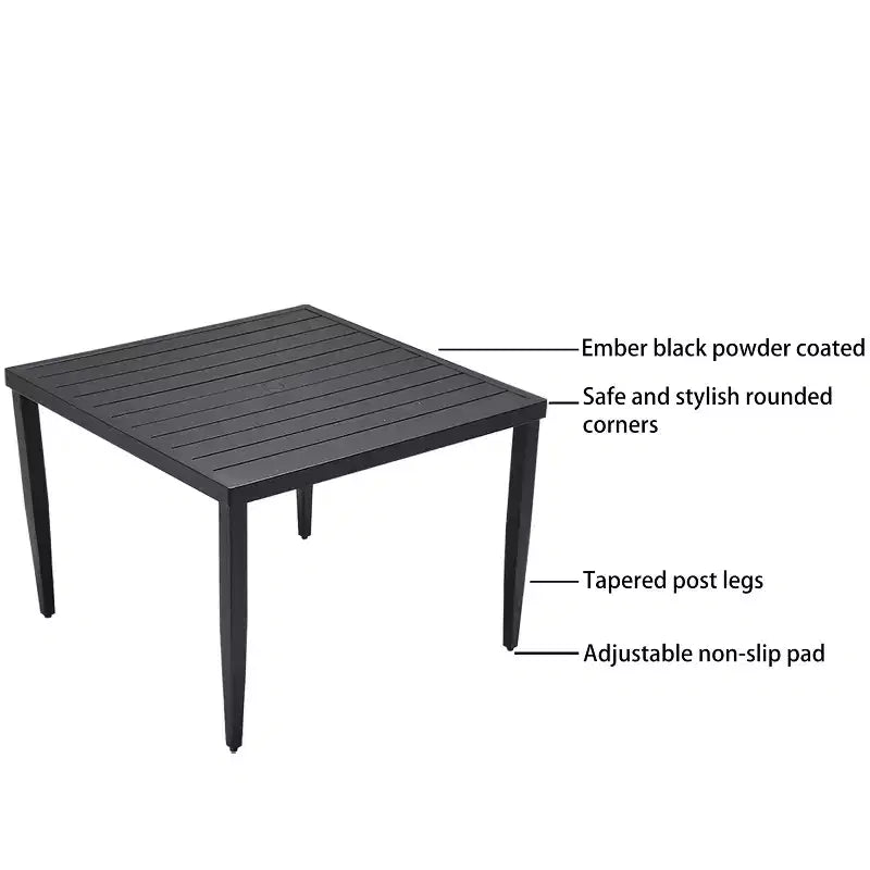 Ensemble de salle à manger d'extérieur Christopher Knight Home Valerie 5 pièces en aluminium avec chaises pivotantes et coussins Sunbrella