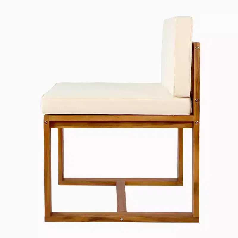 Christopher Knight Home Andrea Ensemble de salle à manger 5 pièces en métal et bois d'acacia pour l'extérieur