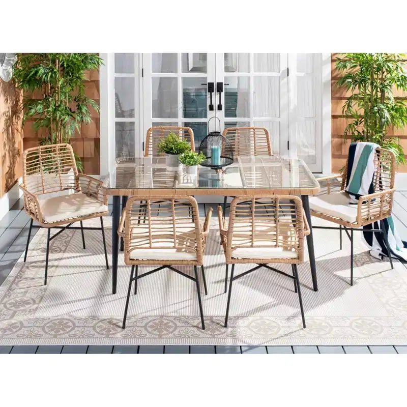 Ensemble repas 7 pièces Beson - Intérieur/Extérieur - PAT9010 - Safavieh
