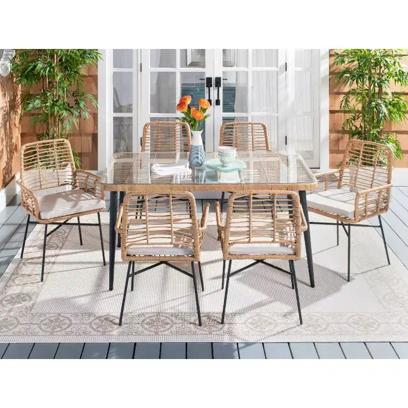 Ensemble repas 7 pièces Beson - Intérieur/Extérieur - PAT9010 - Safavieh