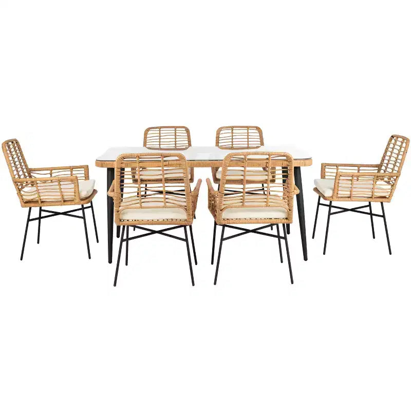 Ensemble repas 7 pièces Beson - Intérieur/Extérieur - PAT9010 - Safavieh