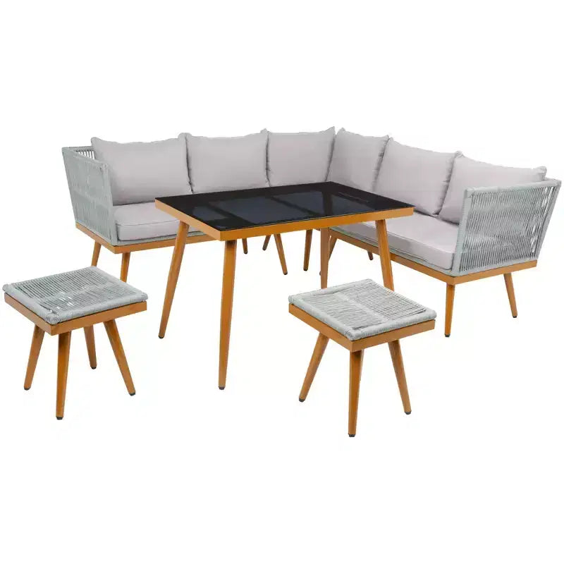 Ensemble de salle à manger extérieur Romlin - Intérieur/extérieur - PAT7528 - Safavieh
