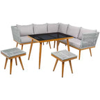 Ensemble de salle à manger extérieur Romlin - Intérieur/extérieur - PAT7528 - Safavieh