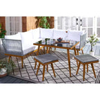 Ensemble de salle à manger extérieur Romlin - Intérieur/extérieur - PAT7528 - Safavieh