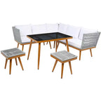 Ensemble de salle à manger extérieur Romlin - Intérieur/extérieur - PAT7528 - Safavieh