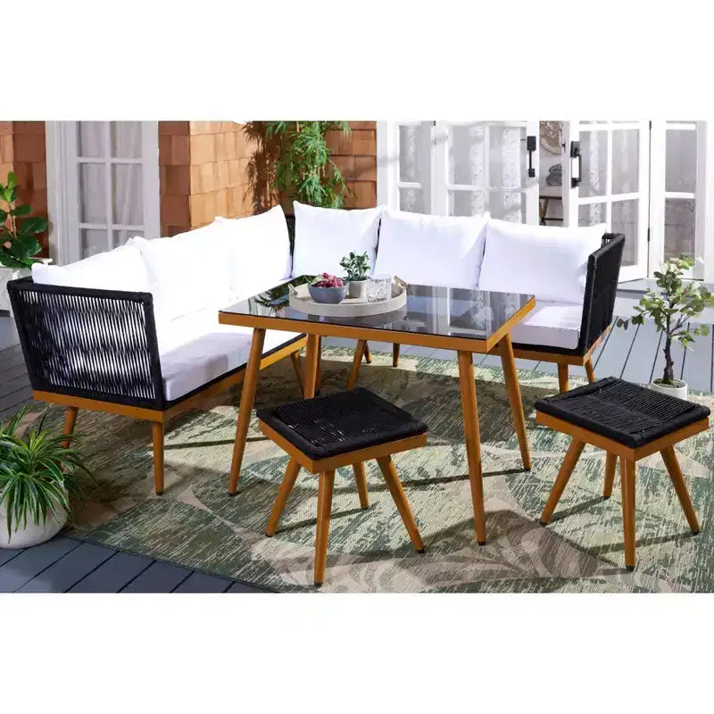 Ensemble de salle à manger extérieur Romlin - Intérieur/extérieur - PAT7528 - Safavieh