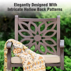 Captiva Designs 7PC Cast Aluminum Patio Dining Set with Round Table & Flower Back Chairs