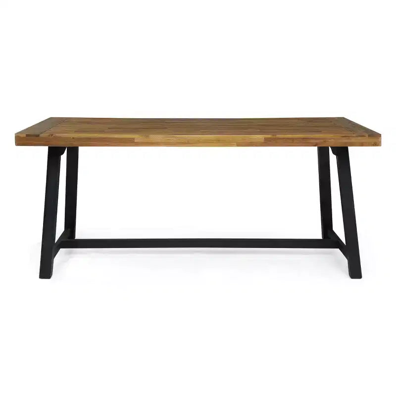 Christopher Knight Home Pablo Ensemble de salle à manger moderne d'extérieur 7 pièces avec chaises empilables