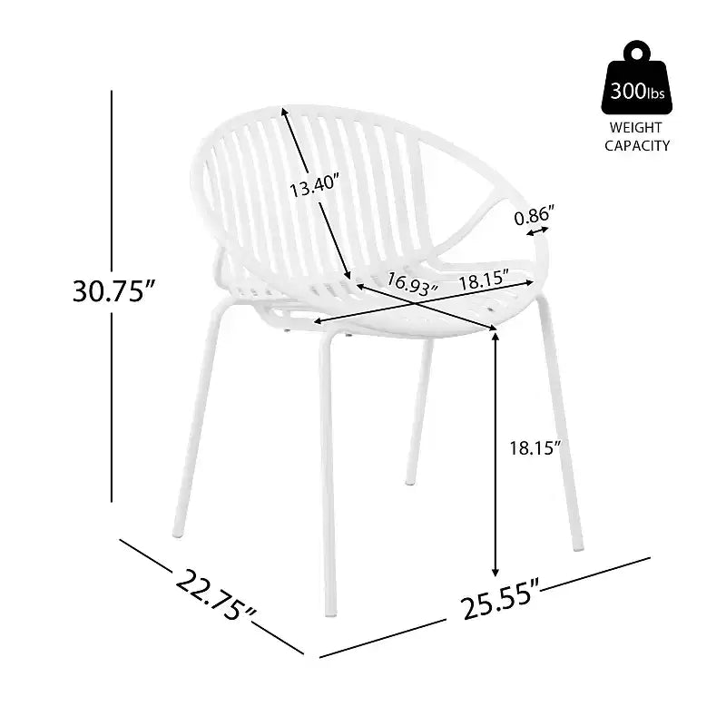Christopher Knight Home Pablo Ensemble de salle à manger moderne d'extérieur 7 pièces avec chaises empilables