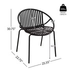 Christopher Knight Home Pablo Ensemble de salle à manger moderne d'extérieur 7 pièces avec chaises empilables