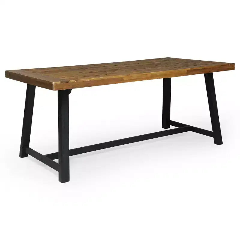Christopher Knight Home Pablo Ensemble de salle à manger moderne d'extérieur 7 pièces avec chaises empilables