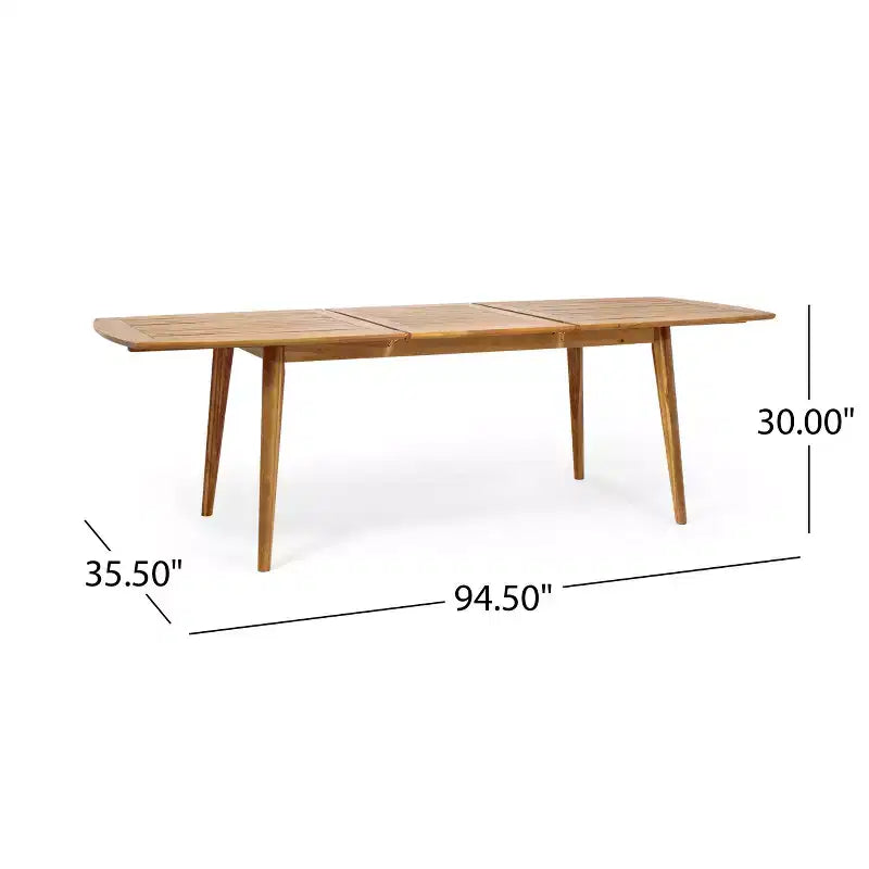 Christopher Knight Home Paco – Ensemble de salle à manger extérieur moderne extensible 7 pièces avec chaises empilables