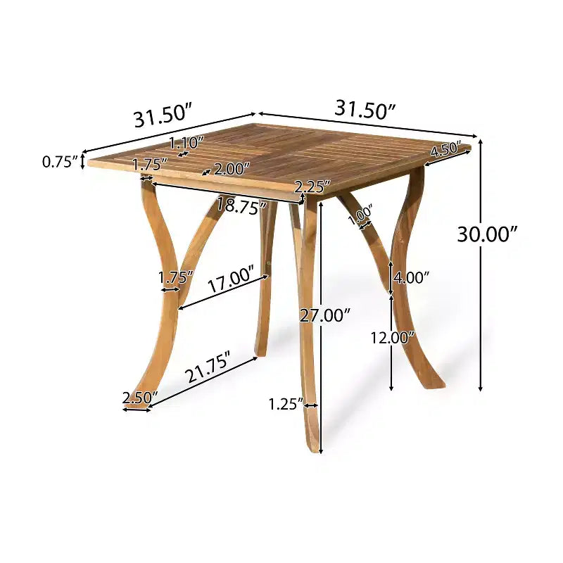 Christopher Knight Home Tyson, ensemble de salle à manger 5 pièces en bois d'acacia et osier d'extérieur avec coussins