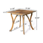 Christopher Knight Home Tyson, ensemble de salle à manger 5 pièces en bois d'acacia et osier d'extérieur avec coussins