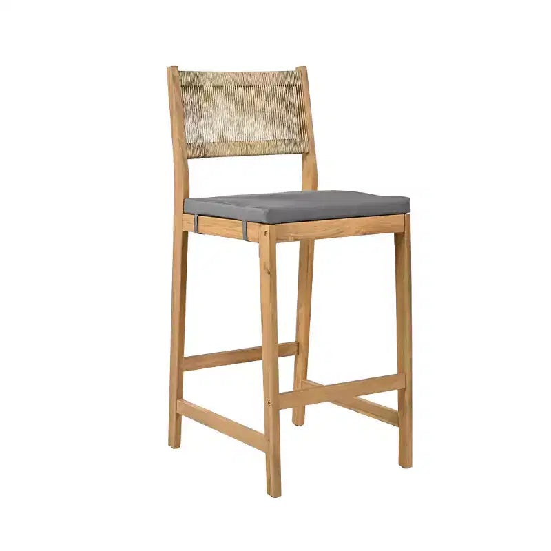 Christopher Knight Home Gaye Ensemble de bar extérieur 5 pièces en rotin et bois d'acacia