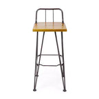 Christopher Knight Home Ensemble de bar 3 pièces industriel extérieur en bois d'acacia avec pieds épingles, Teak