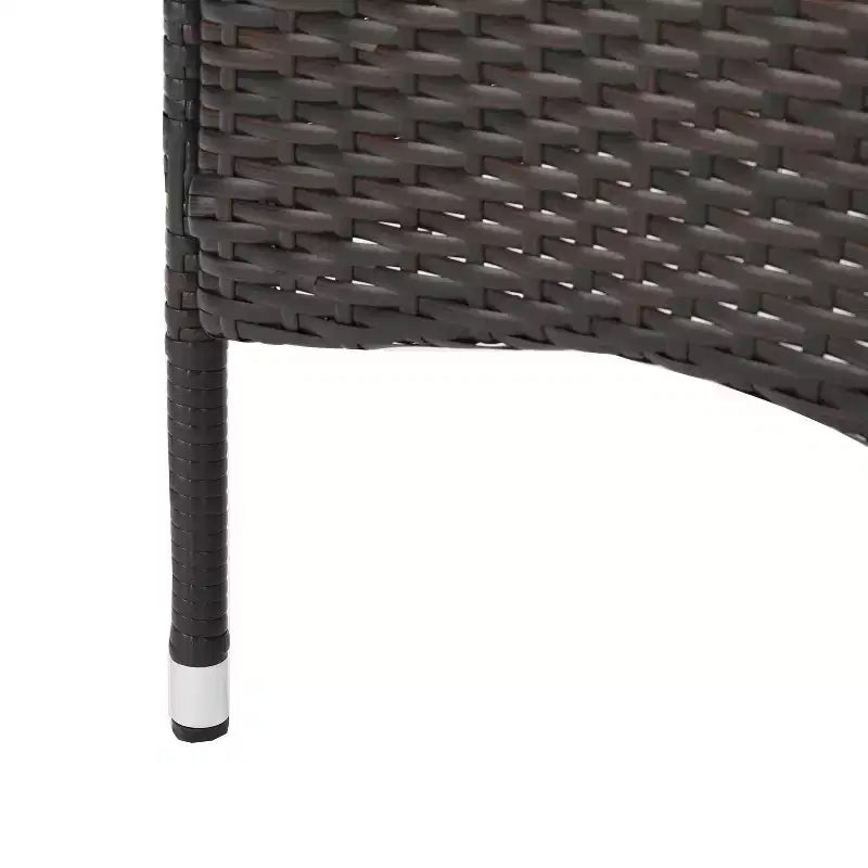 GDFStudio Aloha Ensemble repas extensible 7 pièces en bois d'acacia et osier pour extérieur