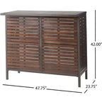 GDFStudio Darnel Ensemble de bar 3 pièces en bois d'acacia d'extérieur, marron foncé