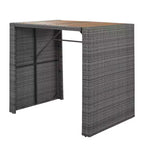 Ensemble de bar 5 pièces d'extérieur en rotin PE Whisen avec plateau de table pliable et coussins