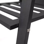 Ensemble de salle à manger d'extérieur 5 pièces LeisureMod Chelsea, table à manger ronde en aluminium de 48 pouces et 4 fauteuils de salle à manger