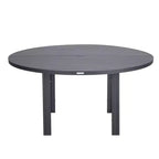 Ensemble de salle à manger de patio 7 pièces LeisureMod Chelsea, table à manger ronde en aluminium de 60 po et 6 fauteuils de salle à manger