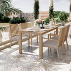 Heynemo 5 Pieces Patio Dining Sets, Aluminum Outdoor Dining Table with 4 Chairs & Removable Cushion for Lawn, Garden, Backyard