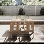 Heynemo 5 Pieces Patio Dining Sets, Aluminum Outdoor Dining Table with 4 Chairs & Removable Cushion for Lawn, Garden, Backyard