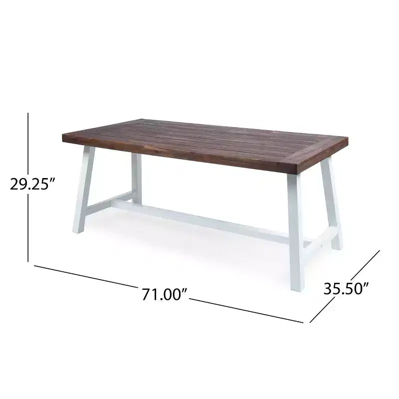 Ensemble de salle à manger GDFStudio Preston en bois d'acacia et osier, 6 pièces