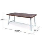 Ensemble de salle à manger GDFStudio Preston en bois d'acacia et osier, 6 pièces