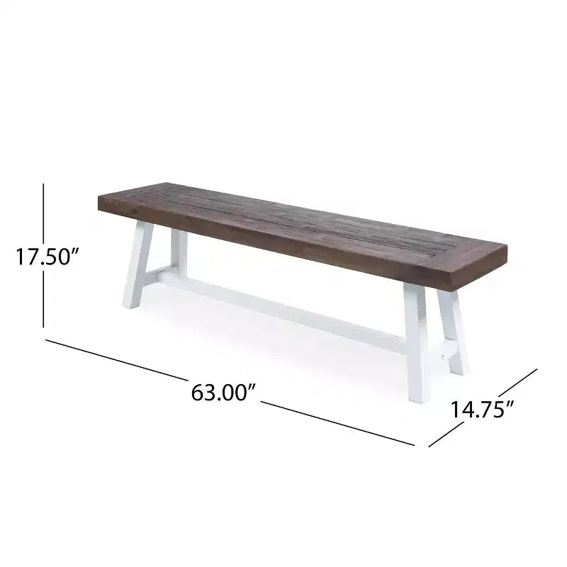 Ensemble de salle à manger GDFStudio Preston en bois d'acacia et osier, 6 pièces