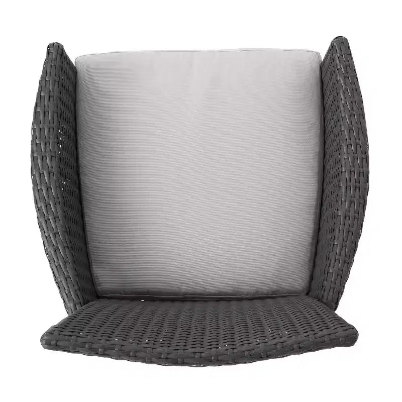 Ensemble de salle à manger 5 pièces Christopher Knight Home Biella en bois d'acacia et osier avec coussin
