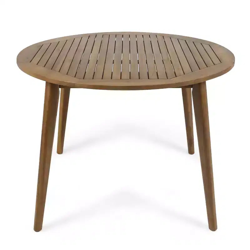 Ensemble de salle à manger 5 pièces Christopher Knight Home Biella en bois d'acacia et osier avec coussin