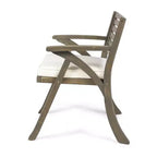 GDFStudio Zhana Outdoor Acacia Wood 7 Piece Dining Set with Cushion