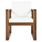 Whisen 7 Piece Acacia Wood Patio Dining Sets Outdoor Dining Set - Seats 6 with Removable Cushions, Outdoor Furniture Set with Umbrella Hole