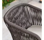 Ensemble de salle à manger d'extérieur PURPLE LEAF en osier tout temps avec table, cadre entièrement en aluminium pour pelouse, jardin, terrasse avec coussins